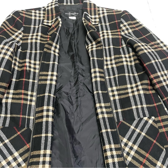 Requirements Women’s  Blazer Fully Lined Jacket Black Plaid with Zipper Sz 10 - Picture 7 of 10